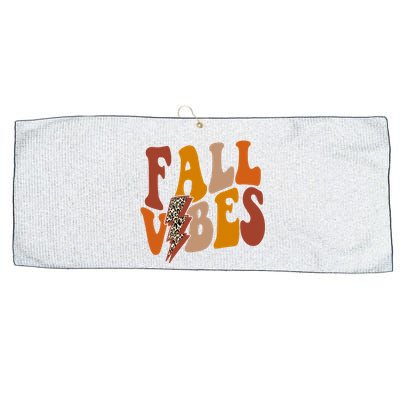 Fall Vibes Fall Season Lighting Bolt Large Microfiber Waffle Golf Towel