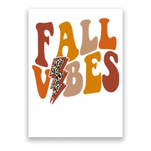 Fall Vibes Fall Season Lighting Bolt Poster