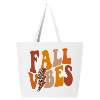 Fall Vibes Fall Season Lighting Bolt 25L Jumbo Tote