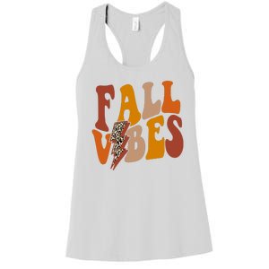 Fall Vibes Fall Season Lighting Bolt Women's Racerback Tank