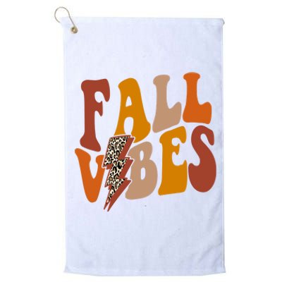 Fall Vibes Fall Season Lighting Bolt Platinum Collection Golf Towel