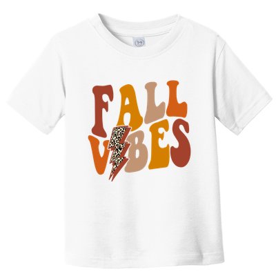 Fall Vibes Fall Season Lighting Bolt Toddler T-Shirt