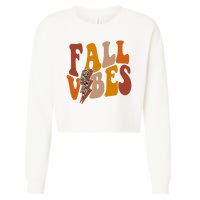 Fall Vibes Fall Season Lighting Bolt Cropped Pullover Crew