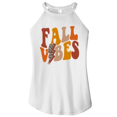 Fall Vibes Fall Season Lighting Bolt Women's Perfect Tri Rocker Tank