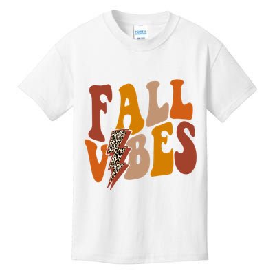 Fall Vibes Fall Season Lighting Bolt Kids T-Shirt