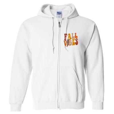 Fall Vibes Fall Season Lighting Bolt Full Zip Hoodie