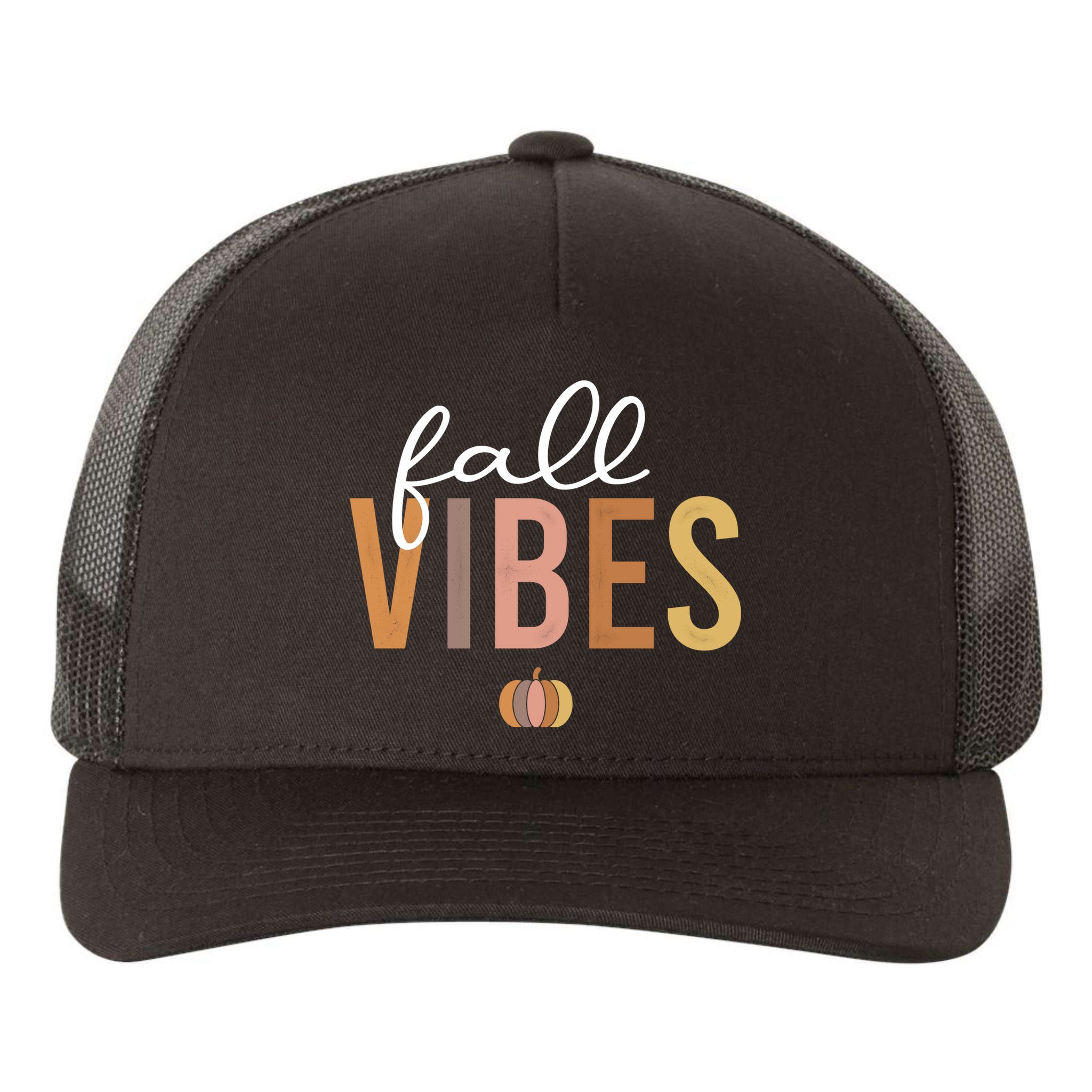 Fall Vibes Yupoong Adult 5-Panel Trucker Hat