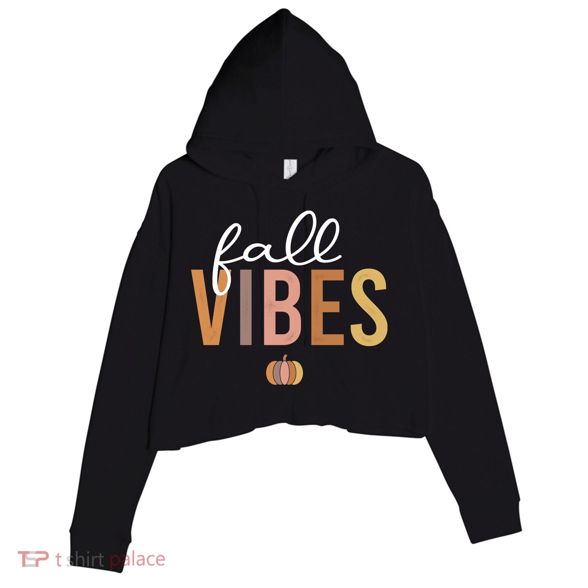 Fall Vibes Crop Fleece Hoodie