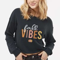 Fall Vibes Cropped Pullover Crew