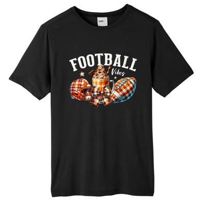 Football Vibes Fall Plaid Coquette Bow Fall Tall Fusion ChromaSoft Performance T-Shirt