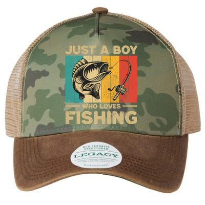 Funny Vintage Fishing Jokes Boy Fisherman Bass Fish Legacy Tie Dye Trucker Hat