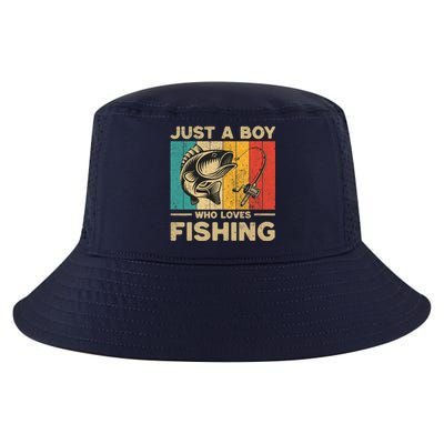 Funny Vintage Fishing Jokes Boy Fisherman Bass Fish Cool Comfort Performance Bucket Hat