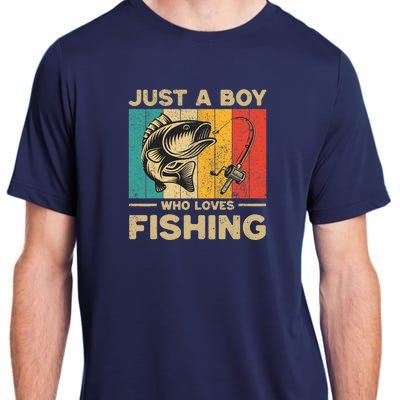 Funny Vintage Fishing Jokes Boy Fisherman Bass Fish Adult ChromaSoft Performance T-Shirt