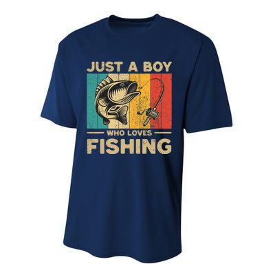 Funny Vintage Fishing Jokes Boy Fisherman Bass Fish Performance Sprint T-Shirt