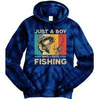 Funny Vintage Fishing Jokes Boy Fisherman Bass Fish Tie Dye Hoodie