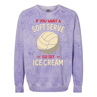 Funny Volleyball Colorblast Crewneck Sweatshirt