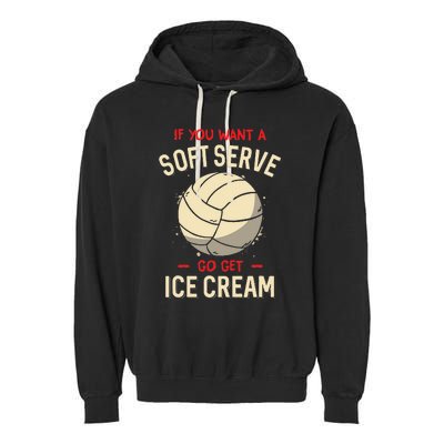 Funny Volleyball Garment-Dyed Fleece Hoodie