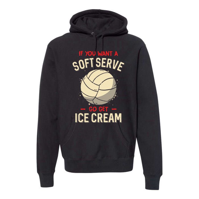 Funny Volleyball Premium Hoodie