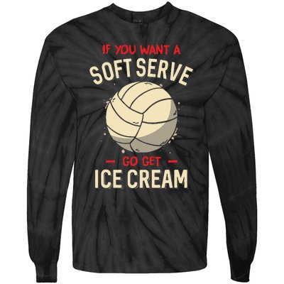 Funny Volleyball Tie-Dye Long Sleeve Shirt