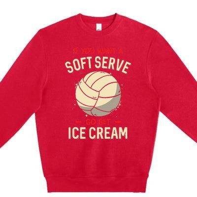 Funny Volleyball Premium Crewneck Sweatshirt