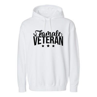 Female Veteran Garment-Dyed Fleece Hoodie