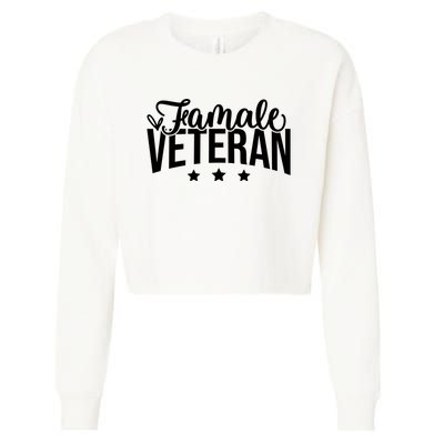 Female Veteran Cropped Pullover Crew