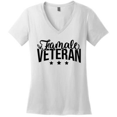 Female Veteran Women's V-Neck T-Shirt