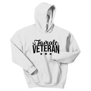 Female Veteran Kids Hoodie