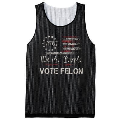 Funny Vote For The Felon Mesh Reversible Basketball Jersey Tank