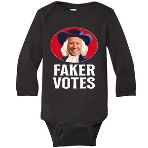 Faker Votes Funny Joe Biden Baby Long Sleeve Bodysuit