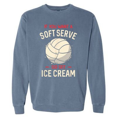 Funny Volleyball Garment-Dyed Sweatshirt