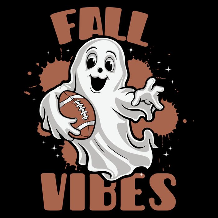 Fall Vibes Football Ghost Halloween Retro Funny Costume Gift Impact Tech Backpack