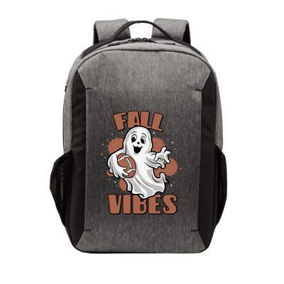 Fall Vibes Football Ghost Halloween Retro Funny Costume Gift Vector Backpack