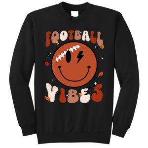 Football Vibes Fall Thanksgiving Smile Face Season Sweatshirt