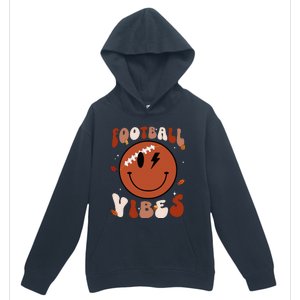 Football Vibes Fall Thanksgiving Smile Face Season Urban Pullover Hoodie