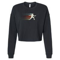 Fencing Vintage Fencer Cropped Pullover Crew