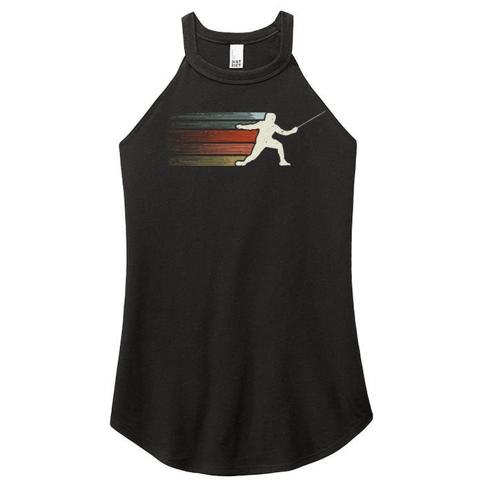 Fencing Vintage Fencer Women's Perfect Tri Rocker Tank