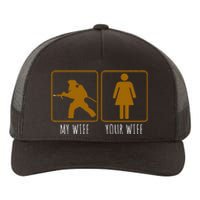 Female Volunteer Fireman My Wife Is A Firefighter Yupoong Adult 5-Panel Trucker Hat