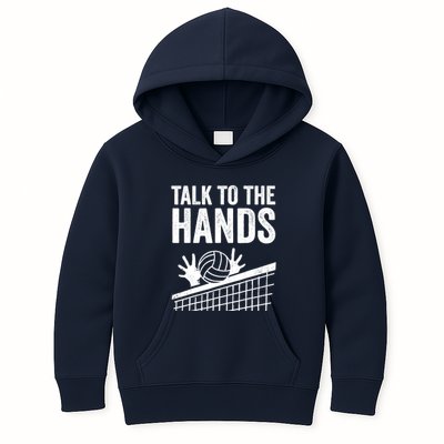 Funny Volleyball Gift For Boy Girl Cool Talk To The Hands Kids Hoodie