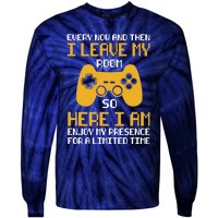 Funny Video Games Every Now And Then I Leave My Room Gaming Tie-Dye Long Sleeve Shirt