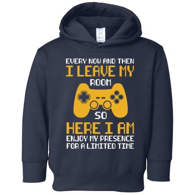 Funny Video Games Every Now And Then I Leave My Room Gaming Toddler Hoodie