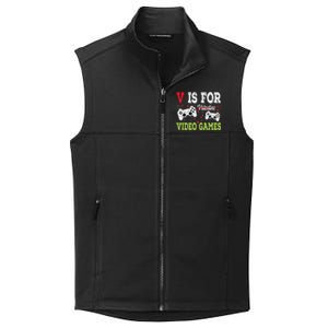 Funny Video Games Lover Valentine Day Fors Gamer Collective Smooth Fleece Vest