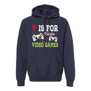 Funny Video Games Lover Valentine Day Fors Gamer Premium Hoodie