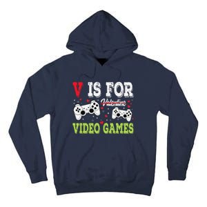 Funny Video Games Lover Valentine Day Fors Gamer Tall Hoodie