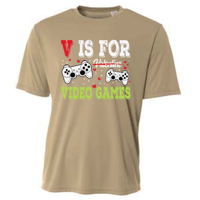 Funny Video Games Lover Valentine Day Fors Gamer Cooling Performance Crew T-Shirt