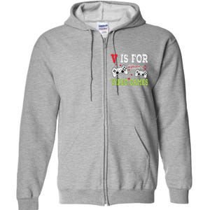 Funny Video Games Lover Valentine Day Fors Gamer Full Zip Hoodie