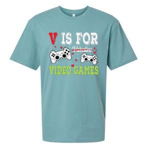 Funny Video Games Lover Valentine Day Fors Gamer Sueded Cloud Jersey T-Shirt