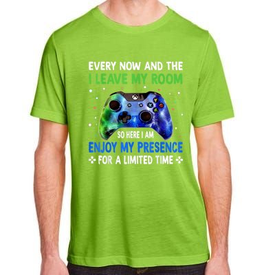 Funny Video Games Every Now And Then I Leave My Room Gaming Adult ChromaSoft Performance T-Shirt