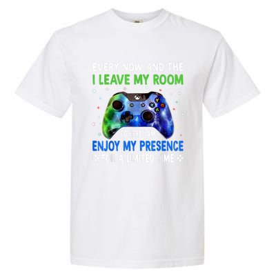 Funny Video Games Every Now And Then I Leave My Room Gaming Garment-Dyed Heavyweight T-Shirt