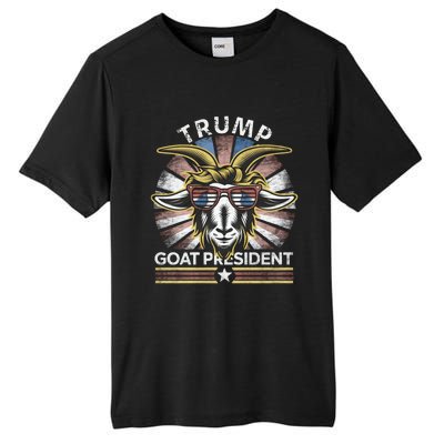 Funny Vintage Goat Trump 45th President Election 2024 Cool Gift Tall Fusion ChromaSoft Performance T-Shirt